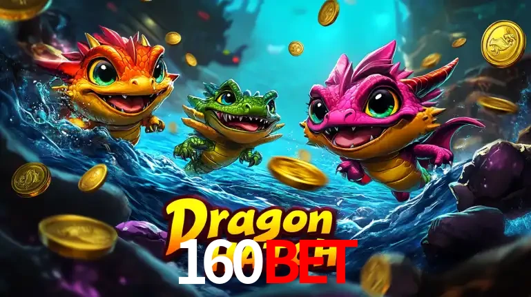 Arte promocional do jogo Dragon Hatch com três adoráveis dragões bebês nadando entre moedas de ouro, um dos slots mais divertidos para jogar no cassino 160bet.