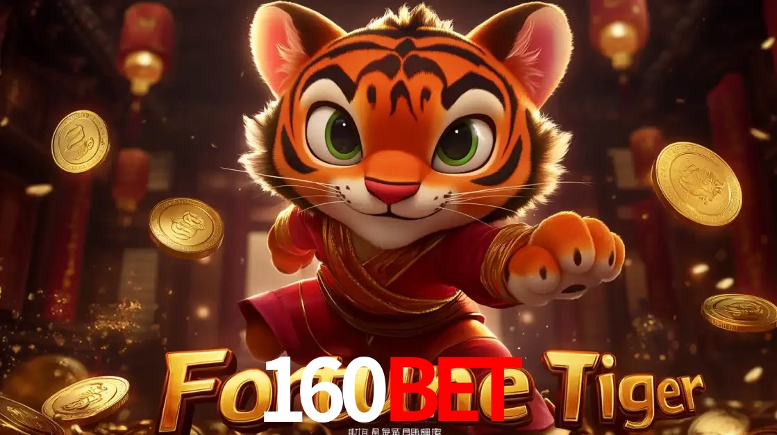 O carismático mascote do jogo de slot Fortune Tiger, um tigre fofo em pose de artes marciais, pronto para trazer sorte e multiplicadores de ganhos no cassino online 160bet.